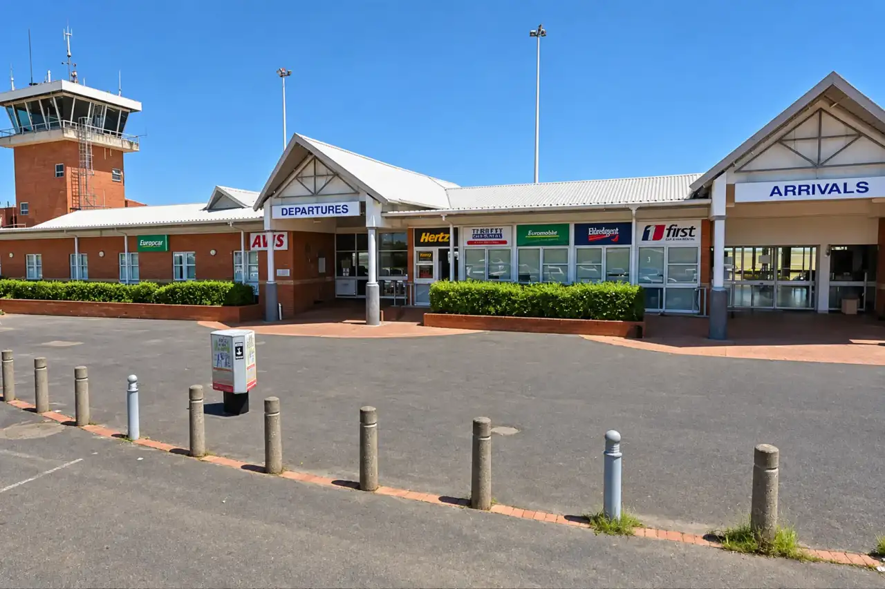 Arrivals and departures terminal at Pietermaritzburg Airport
