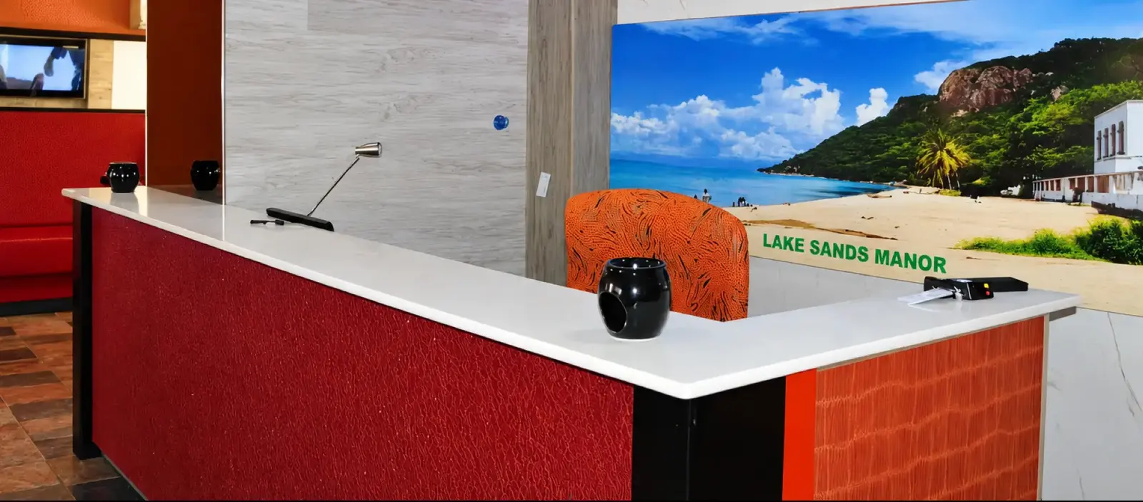 Lake Sands Manor reception desk